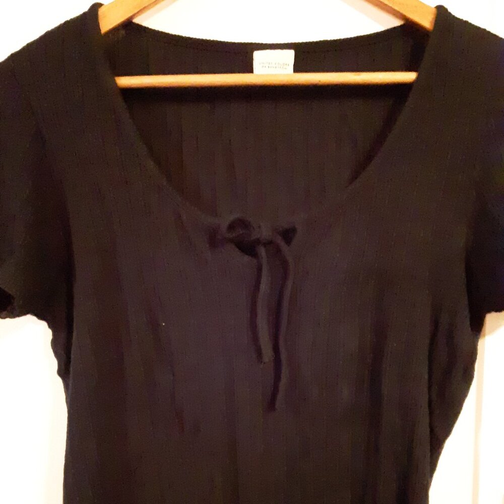 United Colors of Benetton, Navy Blue rib knit vintage top